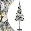 vidaXL Коледно дърво с 300 LED светодиода Бяло 210 cm ПЕ и стомана