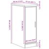 vidaXL Гаражен шкаф за съхранение, бял, 30x51x85 см, бор масив