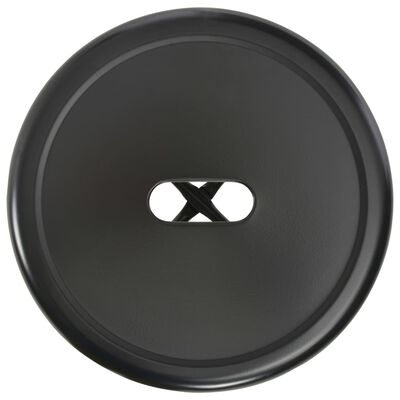 vidaXL Бар комплект от 3 части, стомана, черен