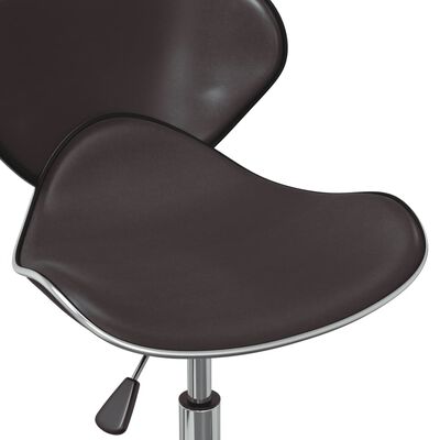vidaXL Въртящи се трапезни столове, 2 бр, кафяви, изкуствена кожа
