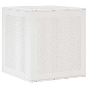 vidaXL Кутия за съхранение Бяло 55 x 53 x 57 см Полипропилен