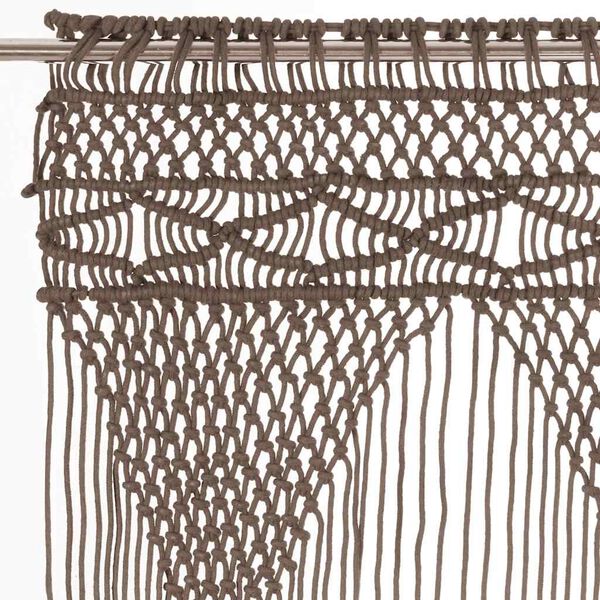 vidaXL Завеса макраме, таупе, 140x240 см, памук