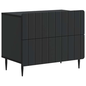 vidaXL Нощен шкаф Черно 62 x 34,5 x 49,5 см Инженерна дървесина