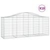 vidaXL Габионни кошници арка 18 бр 200x50x80/100 см поцинковано желязо