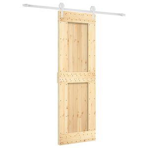 vidaXL Преплъзваща се врата 70 x 210 cm Естествено и бяло