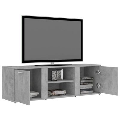 vidaXL ТВ шкаф, бетонно сиво, 120x34x37 см, ПДЧ
