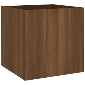 vidaXL Плантерна кутия, Кафяв дъб, 40x40x40 см, инженерно дърво