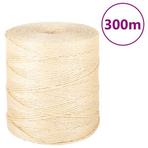 vidaXL Въже, 100% сизал, 2 мм, 300 м