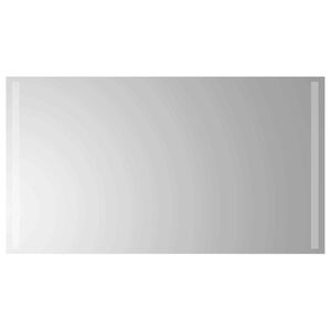 vidaXL LED огледало за баня Прозрачен 90 x 50 cm закалено стъкло