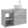 vidaXL Комплект мебели за баня 2 pcs Сив Сонома Инженерна дървесина