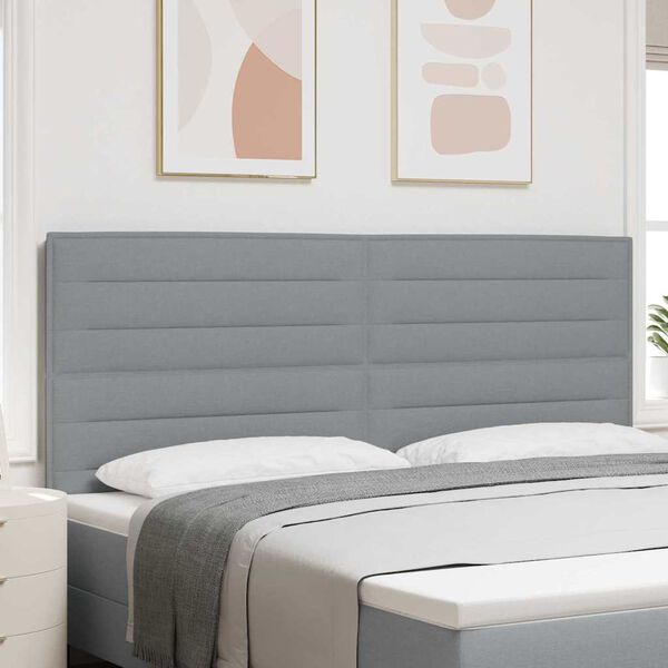 vidaXL LED глава С LED лентисти светлини Светлосиво 200 cm Полиестер