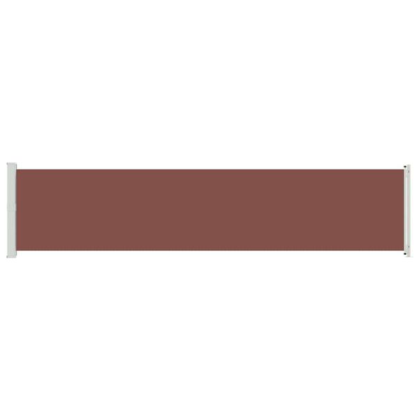 vidaXL Прибираща се дворна странична тента, 140x600 см, кафява