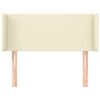 vidaXL Горна табла за легло, кремава, 93x16x78/88 см, изкуствена кожа
