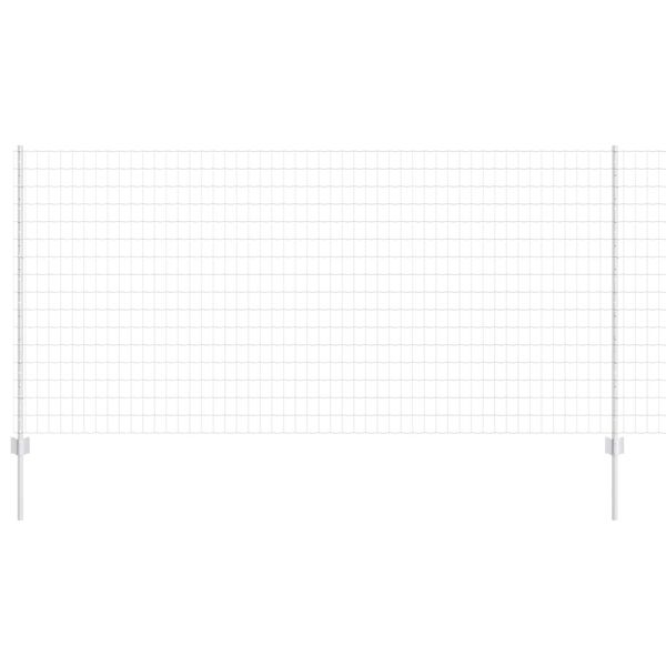 vidaXL Ограда с пост Сребрист 1,2 x 10 m Стомана