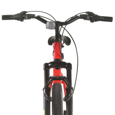 vidaXL Планински велосипед, 21 скорости, 27,5 цола, 50 см, червен