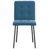 vidaXL Трапезни столове, 2 бр, сини, кадифе