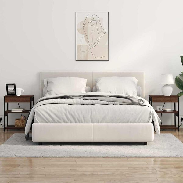 vidaXL Нощен шкаф 2 pcs Кафяв дъб 41 x 31 x 51 см Инженерно дърво