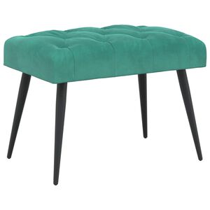 vidaXL Пейка с копчета Тюркоаз 60 x 40 x 45 см Кадифе