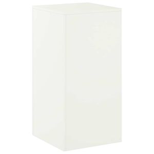 vidaXL Стойка за растения Бяло 40 x 40 x 80 cm Стомана