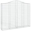 vidaXL Дъговидна габионна кошница 200x30x160/180 см поцинковано желязо