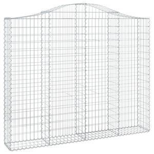 vidaXL Дъговидна габионна кошница 200x30x160/180 см поцинковано желязо