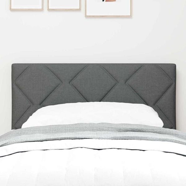 vidaXL Облегалка за глава С LED лентисти светлини Сив 80 cm текстил