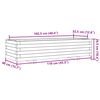 vidaXL Градинска кашпа 110x40x26,5 см импрегниран бор