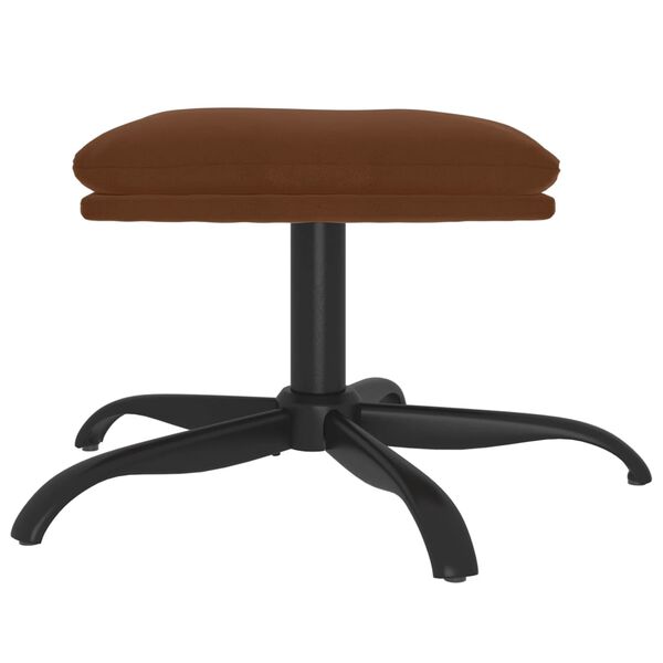 vidaXL Табуретка, кафява, 60x60x36 см, плат микрофибър