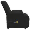 vidaXL Електрически масажен стол, черен, изкуствена велурена кожа