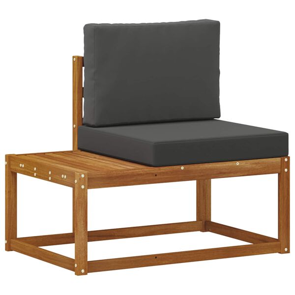 vidaXL Комплект дивани за открито с възглавница 2 pcs Естествен