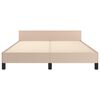 vidaXL Рамка за легло с табла без матрак, капучино, 140x200 см