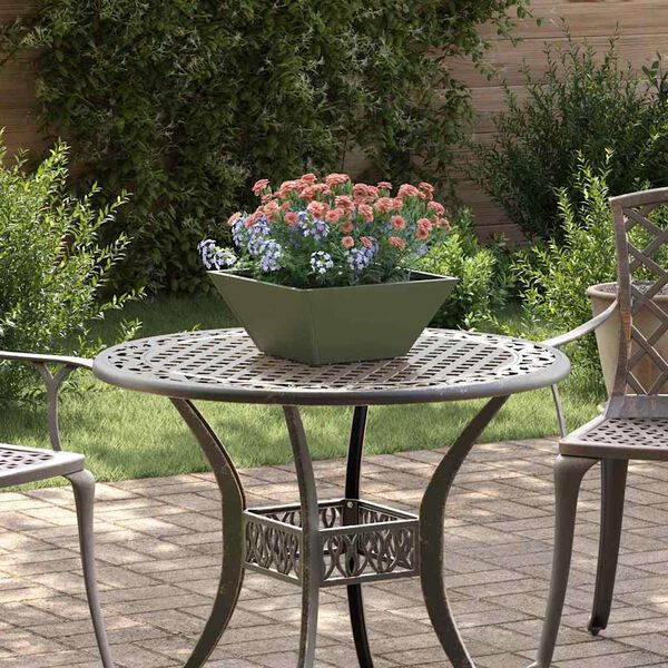 vidaXL Градинска саксия 5 pcs Маслинено зелено 35 x 35 x 15 см