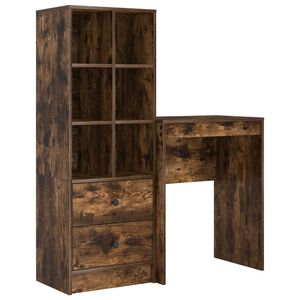 vidaXL Бюро Димян дъб 105,5 x 34 x 127 см 2 бр.