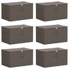 vidaXL Кутия за съхранение 6 pcs Антрацит 55 х 35 х 32 см