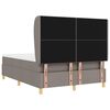 vidaXL Легло с пружинирана основа с матрак Таупе 200 x 140 cm текстил