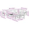 vidaXL Комплект дивани за открито 9 pcs Натурален и Крема