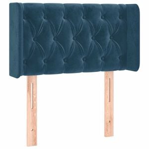 vidaXL Горна табла за легло, тъмносиня, 83x16x78/88 см, кадифе