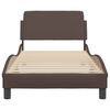 vidaXL Рамка за легло Dover, кафява, 90x200 см, изкуствена кожа