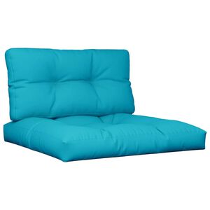 vidaXL Палетни възглавници, 2 бр, тюркоаз, текстил