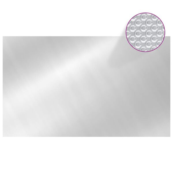 vidaXL Правоъгълно покривало за басейн 1000x600 см PE сребристо