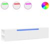 vidaXL Стенен ТВ шкаф с LED, бял, 180x31x39,5 см