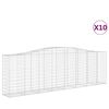 vidaXL Габионни кошници арка 10 бр 400x50x120/140см поцинковано желязо