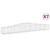vidaXL Габионни кошници арка 7 бр 400x50x40/60 см поцинковано желязо