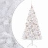 vidaXL Изкуствена коледна елха с топки 210 см 300 LED светодиода