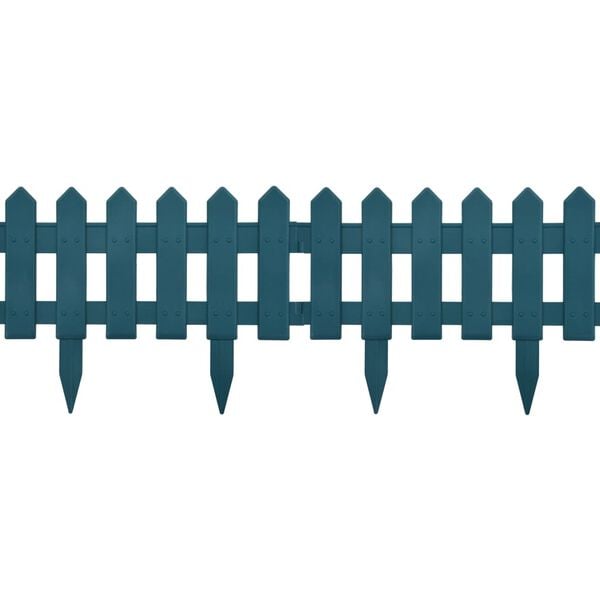 vidaXL Кантове за тревни площи, 25 бр, зелени, 10 м, PP