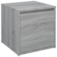 vidaXL Кутия с чекмедже, сив сонома, 40,5x40x40 см, инженерно дърво
