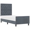 vidaXL Легло с пружинирана основа Тъмносив 80 x 200 cm Кадифе