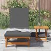vidaXL Шезлонг Кафяво 63 x 199 x 85см Масивна акациева дървесина