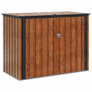 vidaXL Кутия за съхранение в градината Кафяво 151,5 x 82 x 110,5 см