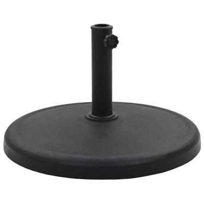 vidaXL Основа за чадър, кръгла, полирезин, 19 кг, черна